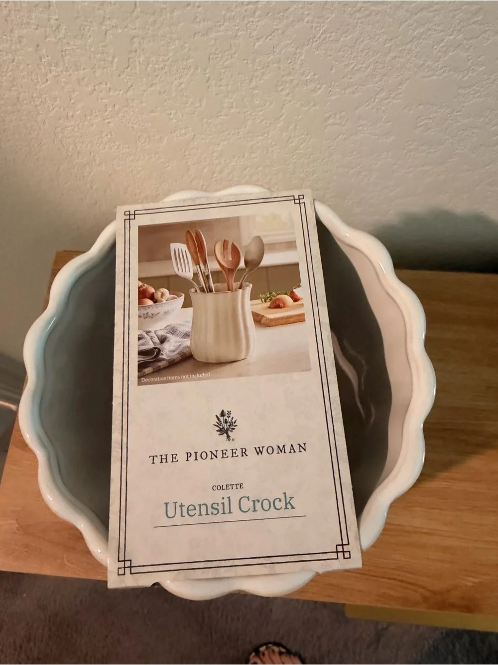 The Pioneer Woman Cream Ceramic Utensil Crock